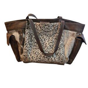 Ariat Phoenix Cowhide and Leather Large Satchel Handbag
